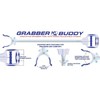 Grabber Buddy Reacher Pick Up Tool Rubber Tips Ergonomic Handle