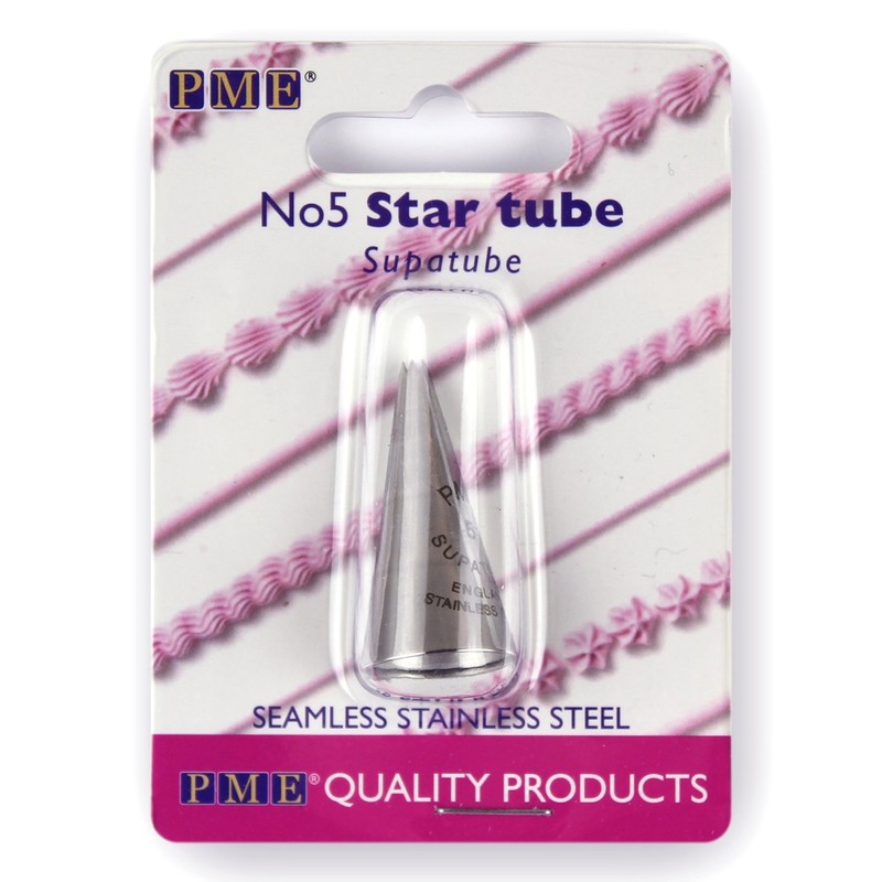 PME Seamless Stainless Steel Small Star Supatube no. 5, Silver