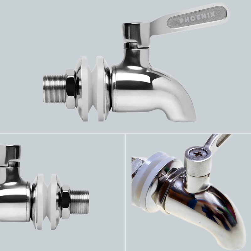 Phoenix 304 Stainless Steel Beverage Dispenser Spigot Replacement for Gravity