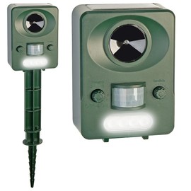 Exbuster Marder-Schreck: Ultraschall-Solar-USB-Tierschreck mit Blitzlicht und PIR-Sensor, IP44 (Tiervertreiber Ultraschall, Ultraschall Abwehr)