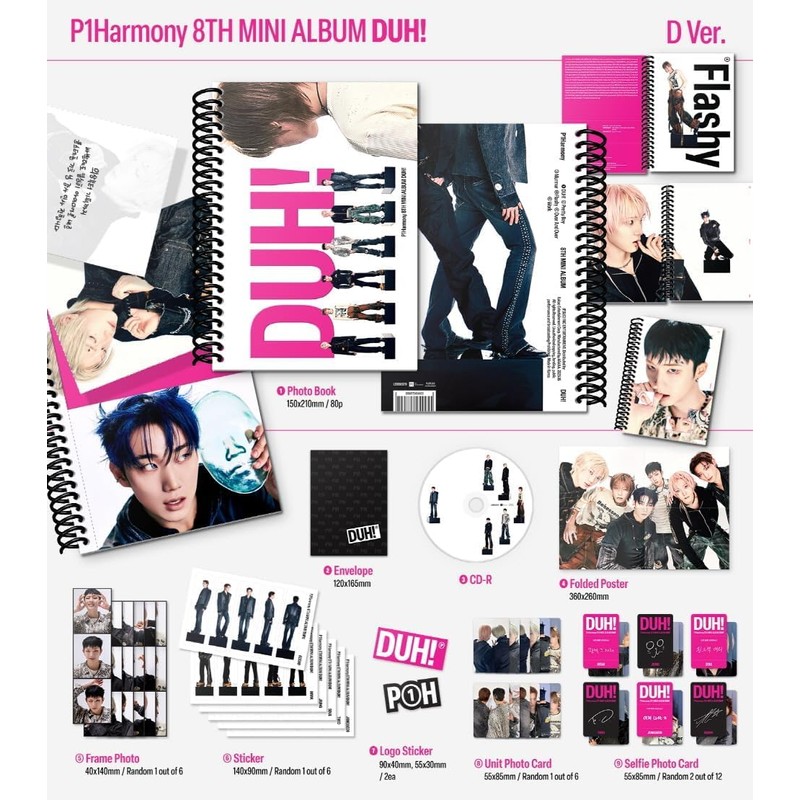 P1Harmony DUH! 8th Mini Album Photobook Ver (Random Ver)