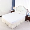 PiccoCasa Elasticated Bed Skirt Ruffled Bed Base Wrap Around Bed