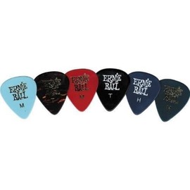 Ernie Ball - Púas para guitarra, celulosa, gruesas, bolsa de 24, colores variados