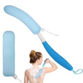 Leetye Mei Long Handled Shower Brush, Non-Slip Long Handle Bath Brush, Back Body Brush Gentle Exfoliating and Lather Well Deep Cleansing Long-Lasting for Body