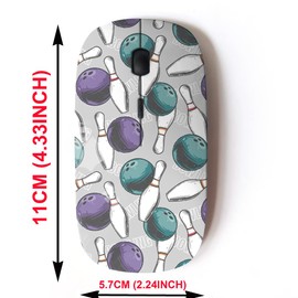 CJCBROES - mouse inalámbrico 2.4G con bonito diseño de patrón para todos los portátiles y computadoras de computadora con nano receptor, pines de textura Bolas de bolos