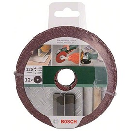 Bosch Accessories 12 pcs. Fibre Sanding Disc Set (Aluminium Oxide, Ã˜ 125 mm, Accessories for Angle Grinders)