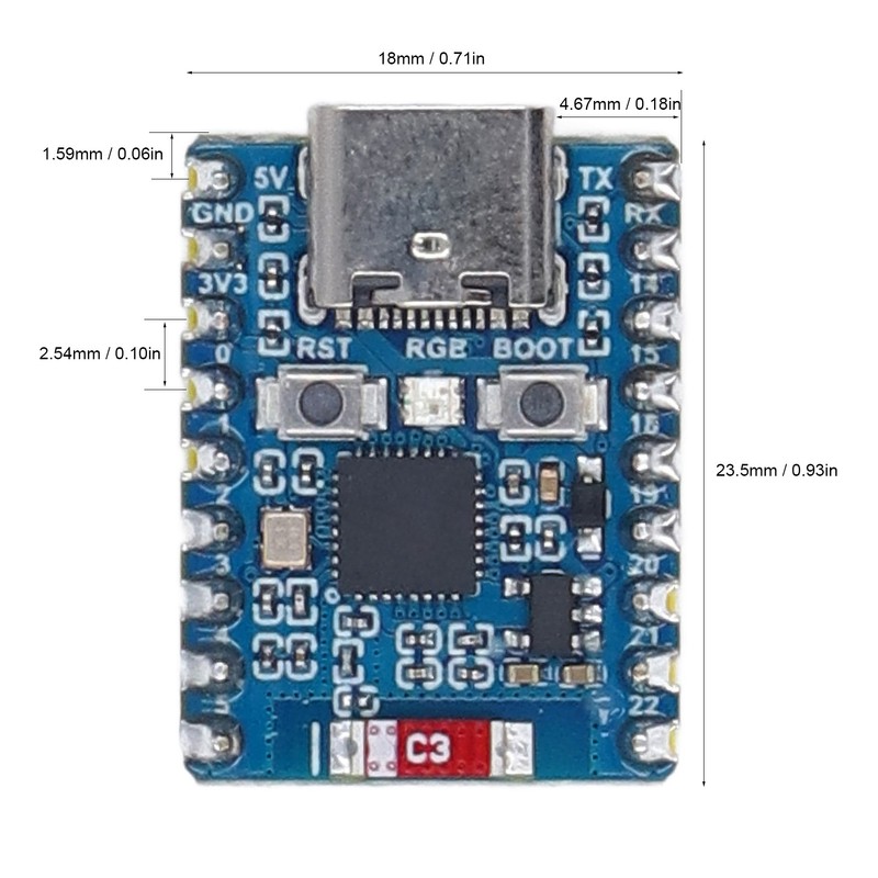 for ESP32 C6 Mini Development Board 2.4GHz WiFi 6 BLE