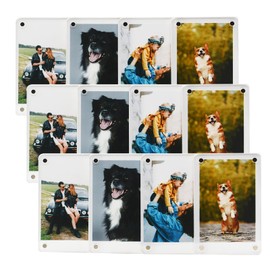 LAGIPA Magnetic Polaroid Frame, Magnetic Instax Mini Photo Frames 2x3, Acrylic Fridge Refrigerator Magnet Frame[12Pack 24Pcs]