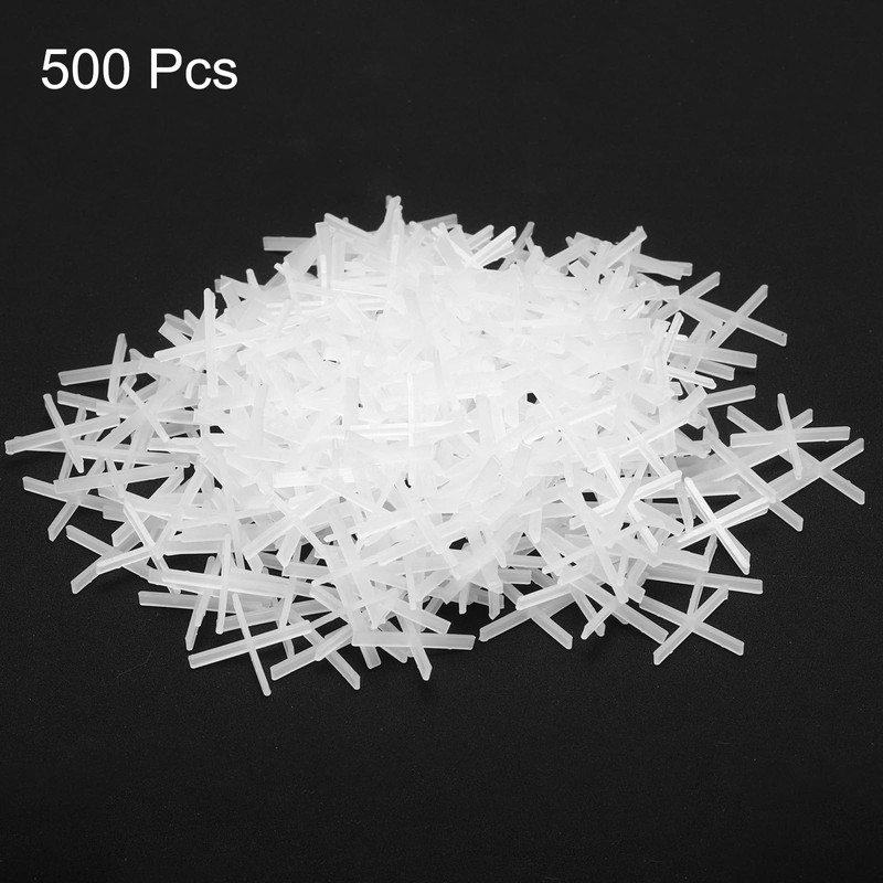 sourcing map 500pcs Tile Spacers 1mm Hard Plastic Cross Tiles
