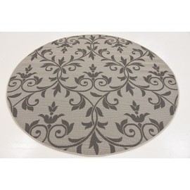 Unique Loom Collection Ornate, Botanical, Coastal, Victorian, Indoor and Outdoor Area Rug, 2' 2 x 3' 0 Rectangular, Beige/Brown