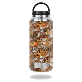 MightySkins Skin Compatible with RTIC 36oz Bottle (2016) – Pheasant Feathers | Protective, Durable, and Unique Vinyl Decal wrap Cover | Easy to Apply, Remove, and Change Styles | Made in The USA