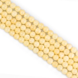 Beads for Jewelry Making,8mm Round Crystal Beads,45pcs Yellow Jade Crystal Beads for Jewellery Making,Gemstone Beads,Stone Beads,Jewellery Making Beads