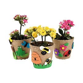 Fun Express Garden Pot Craft Kit – DIY Spring Painting Activity for Kids – Fun Home & Classroom Art Project for Creative Learning & Decorations – Perfect for Parties & Gifts – 12 Pieces