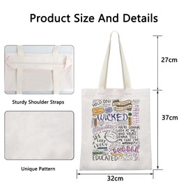 POFULL Musical Shoulder Bag Musical Theatre Gift Broadway Musical Merchandise Musical Lover Tote Bag (BUBBLE)