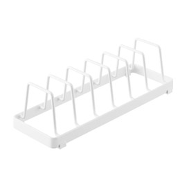 Yamazaki 1375 Dish Stand, White, W 12.6 x D 4.3 x H 3.5 inches (32 x 11 x 9 cm), Tower Standing Storage, Drawer, Cupboard Storage