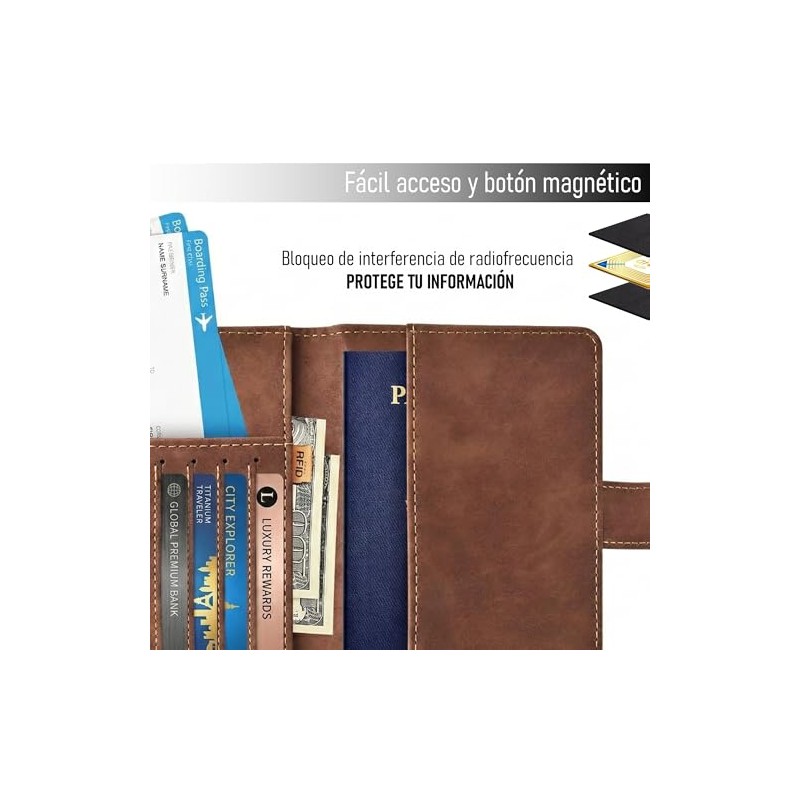 Timotech Porta Pasaporte y Visa con Protección RFID, Funda para