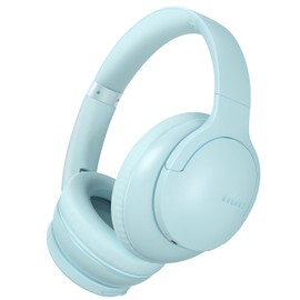 DOQAUS Bluetooth Headphones Over Ear, 90H Playtime Bluetooth 5.3 Wireless Headphones, 3 EQ Mode, HiFi Stereo Bass Headphones Wireless, Soft Earmuff, Foldable Headphones for Phone/PC(Blue)