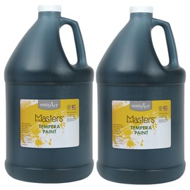 Handy Art Little Masters Tempera Paint, Black, Gallon, Pack of 2