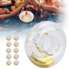 10pcs Round Gold Sequins Inflatable Drink Cup Holders Swimming Pool
