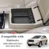 Agulier ABS Center Console Organizer Compatible with Toyota Highlander 2008-2013