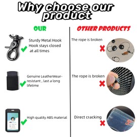 Syyflibb ID Badge Holder & Lanyard Phone Holder - Multi-Use Removable Wristlet Keychain and Neck Lanyard with Sliding ID Badge Holder Hard Plastic Sleeve, Work Badge Holder