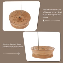 SUPVOX Incense Sticks Holder Incense Rope Holder Wood Incense Rope Burner Nepal Rope Incense Stand Support for Home Decor Yoga Spa Mediation Ashes Catcher Wooden Incense Burner