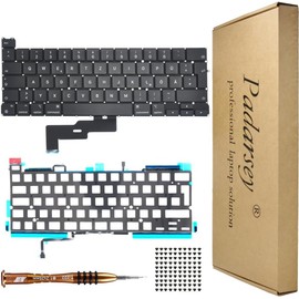 Pardarsey Pardarsey Ersatz Hintergrundbeleuchtung Deutsch QWERTZ Tastatur Kompatibel f1r MacBook Pro 13" A2338 2020 2022 Jahr Tastatur + Schraubendreher+ Schrauben