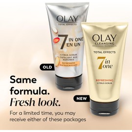 Face Wash by Olay, Total Effects Citrus Facial Cleanser and Scrub, 5.0 Ounces (Pack of 3), package may vary