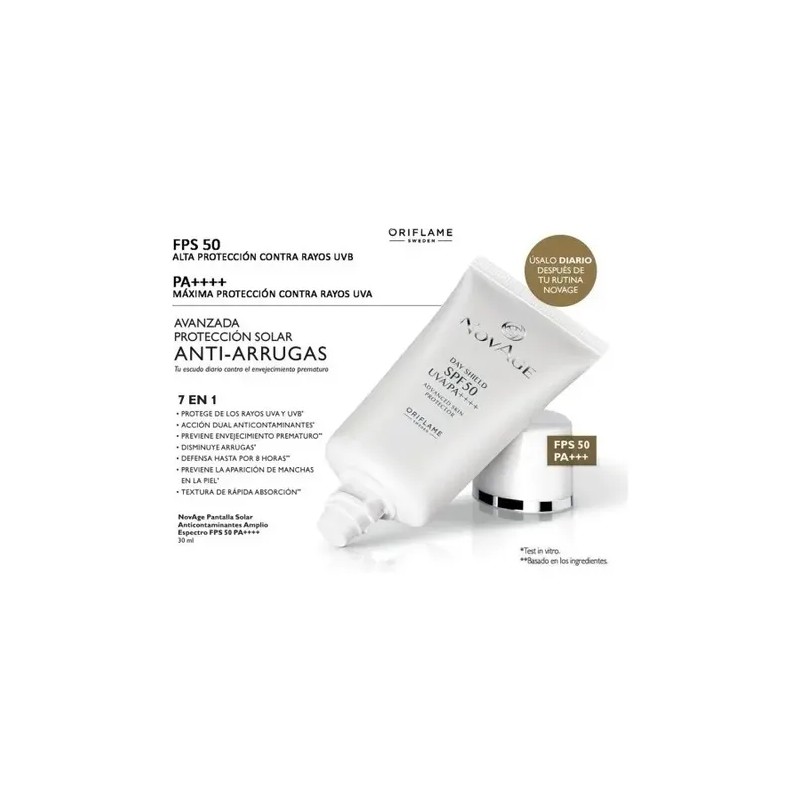 Pantalla Solar Facial Fps50 Amplio Espectro Novage Oriflame