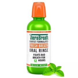 TheraBreath Fresh Breath Mouthwash - Mild Mint Oral - Size: 33.8 fl oz