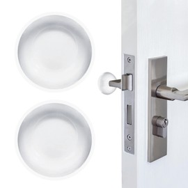 PATIKIL 2 Inch Door Stoppers for Wall Protector, 2 Pcs Silicone Door Knob Bumpers Strong Adhesive Flat Wall Shield Cushion for Doors Handle Cabinet Furniture, Clear