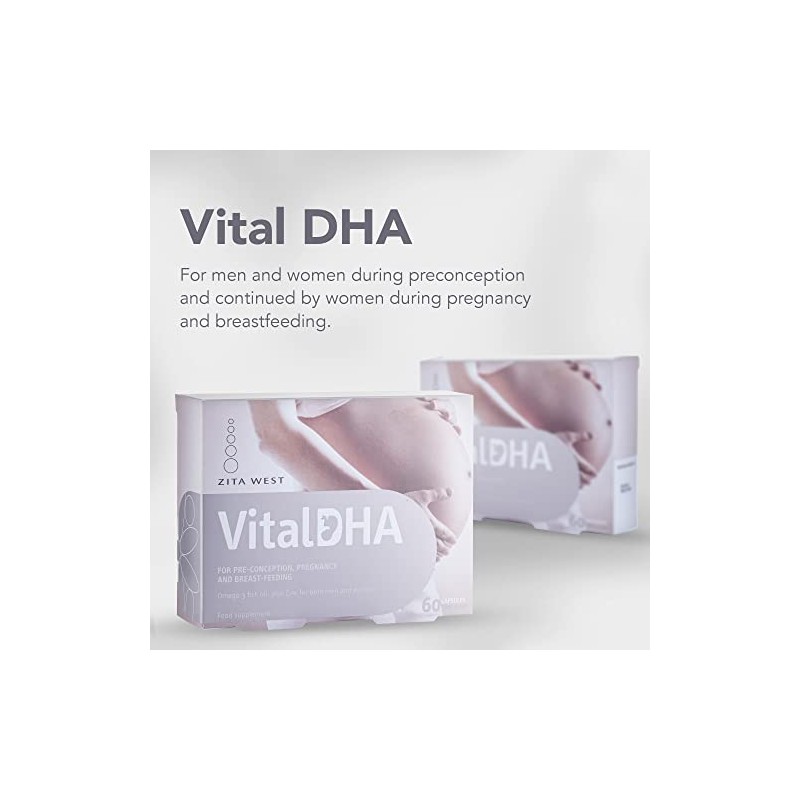 Zita West Vital DHA with Omega 3 for Fertility, Pregnancy