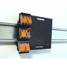 Universal DIN Rail Adaptor for Actuators and Sensors with 3x Wago Terminals Connection Clamps 221-413