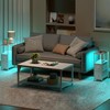 TUTOTAK Small Narrow LED End Table with Charging Station, Side