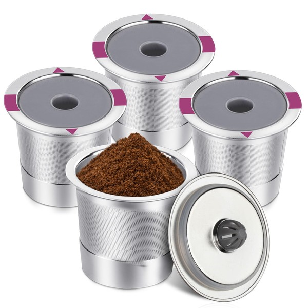 InwodiTeki Reusable K Cups, Universal Stainless Steel Reusable Coffee Pods,