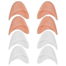 Hsthe Sea 4 Paar Zehenschutz aus Silikon, Zehenabdeckungen für Damen und Herren, Schuhfüllung, Gel-Zehenpolster, Zehenkappen-Spitzenkissen mit atmungsaktivem Loch