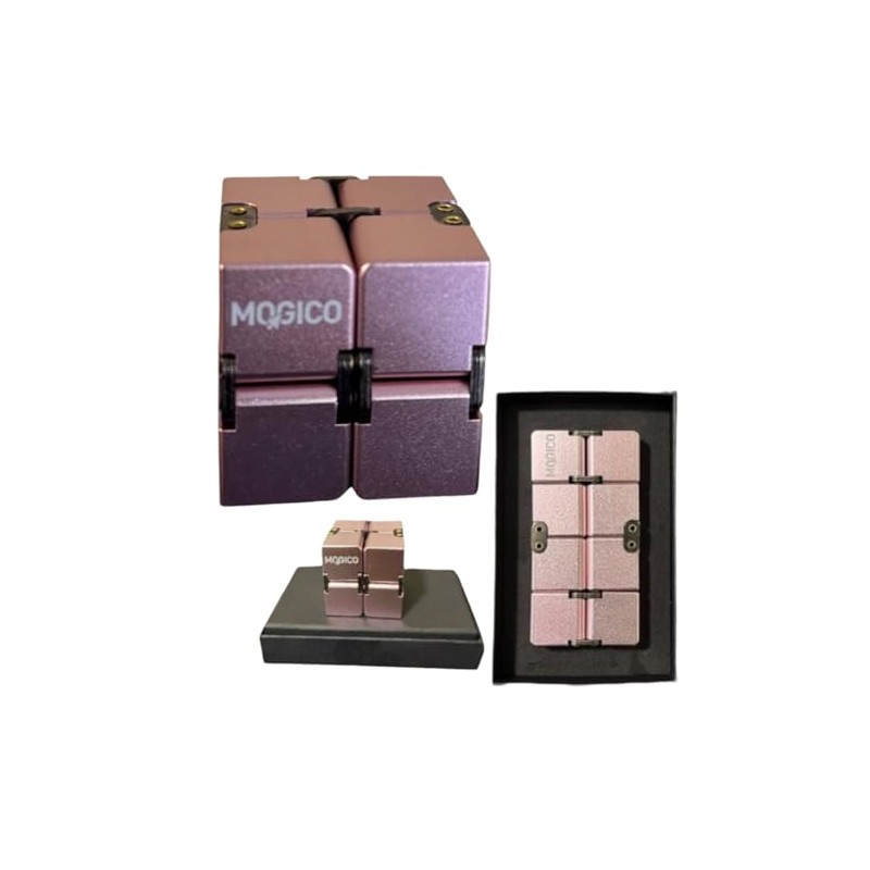 Mogico Premium Aluminium Infinity Cube, Metal Fidget Toy for Stress