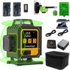 FenorGan16 Lines Self Leveling Laser Level，LCD power display，4x360° 4D Green