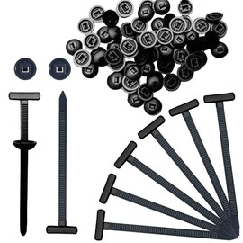 Nylon Universal Cable Tie Buckle Zipper Clips for Car Zip Tie Buckles Automotive Heavy Duty UV Resistant Fender Zip Ties Zip Tie Rivets Buttons (10 Pairs)