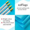 WEITBF 12Pcs 8×12 Inch Solid Light Blue Flags Small Blank