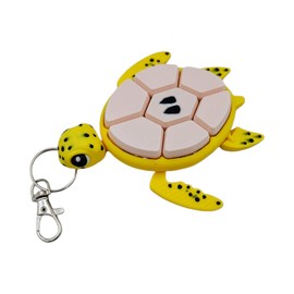 Fidget Clickers - Keychain and Desktop Clickers - Sensory Figures, Mechanical Keys - Autism, ADHD, Stress, Anxiety Relief (Banana Fruit Turtle)
