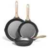 JEETEE Nonstick Frying Pans Set, Nonstick Omelette Skillet Set 3