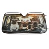 Peaom Funny French Bulldog Driver Windshield Sun Shade Foldable Car