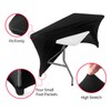 Peomeise 6FT Spandex Table Cover Rectangular Stretch Spandex Tablecloth (Black,6FT)