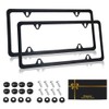 OKLPF Black Matte License Plate Frames 2 Pack,License Plate Holder