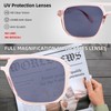 SOPHILY Square Reader Sunglasses for Men Women Double Bridge Pilot