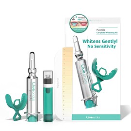 Live Orals PureDia Teeth Whitening Kit - Gel & Mouthpiece Set, Hydrogen Peroxide, Dentist Formulated for Sensitive Teeth, 28 Treatments.