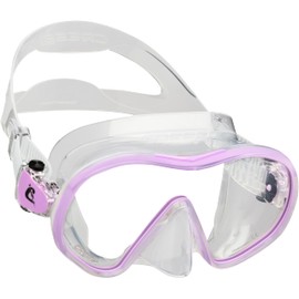 Cressi F-Dual Mono-Lens Masks, Clear/Purple