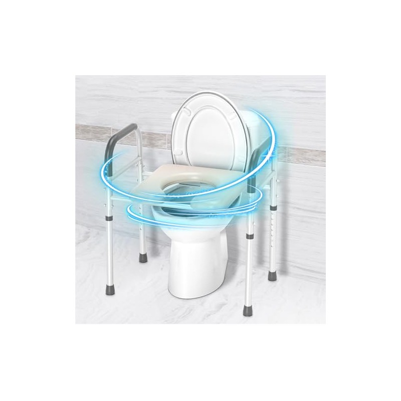 PU Commode Seat Cushion with Sponge Padded,C Shape Waterproof Soft