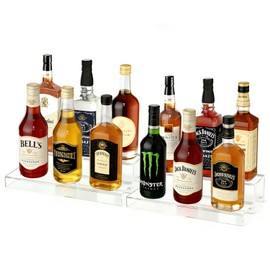 JUESHA 2 Tiers Bar Shelves for Liquor Bottles